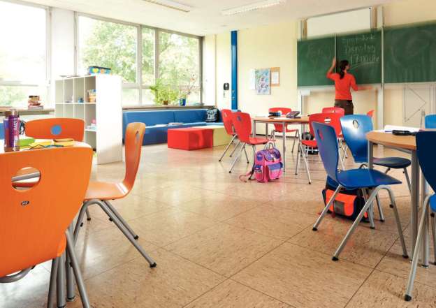 The homework room in the all-day school.